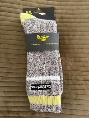 Dr. Martens Lilac Organic Marl Cotton Blend Crew Socks